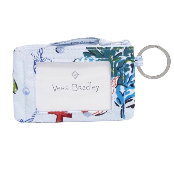 Vera Bradley Factory Style Zip ID Case in Signature Cotton- “Anchors Away (NWT) - Picture 2 of 4